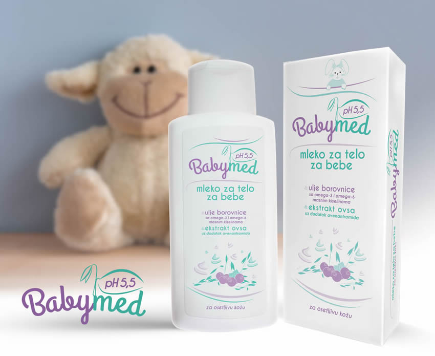 BabyMed, mleko za telo pH 5,5 - Za osetljivu bebinu kožu